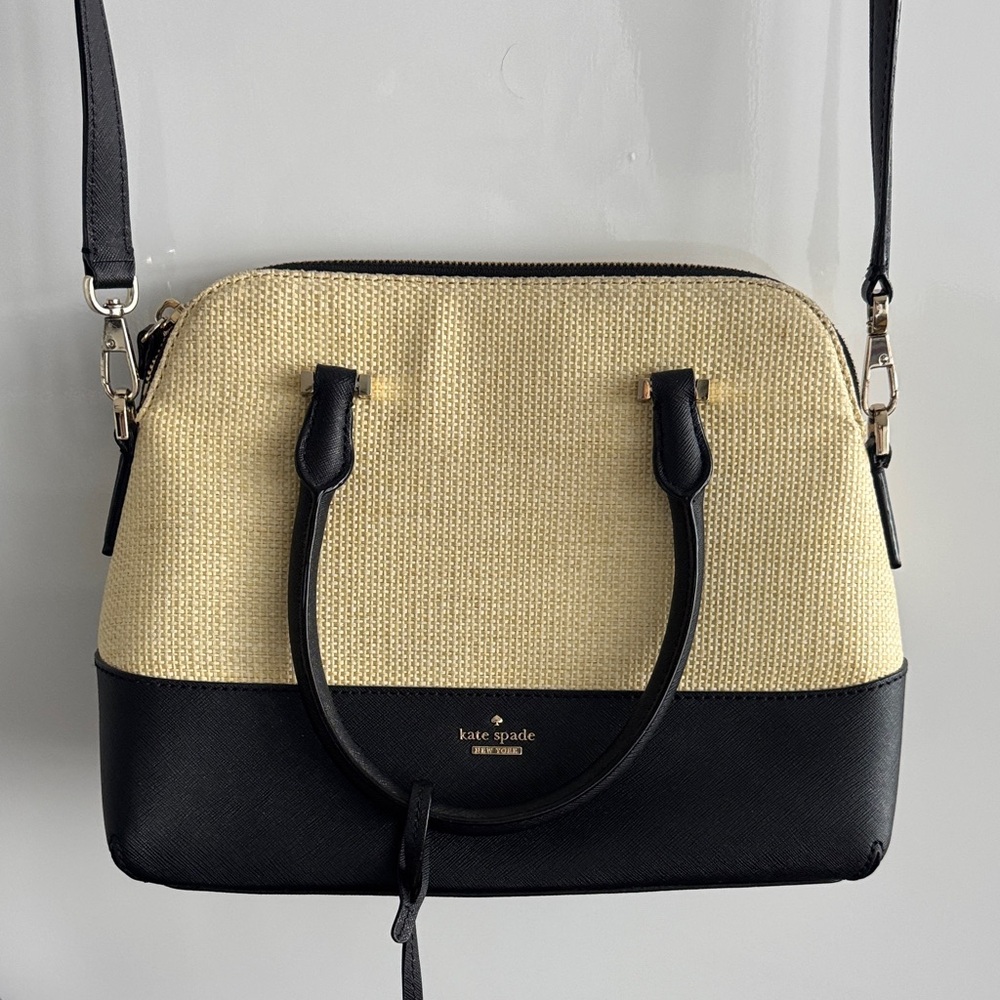 Kate Spade Black and Cream Shoulder Bag